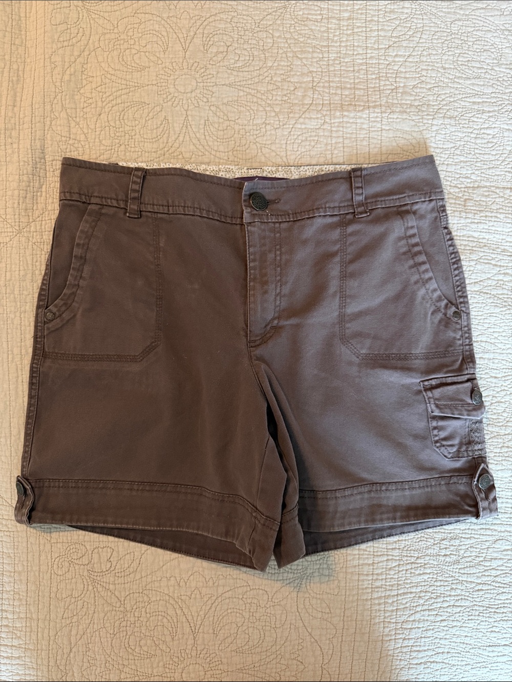 Gloria Vanderbilt Brown Cargo Shorts